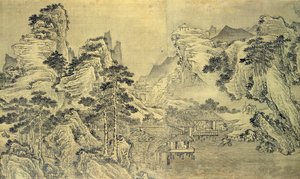 View from the Keyin Pavilion on Paradise (Baojie) Mountain by Wang Wen